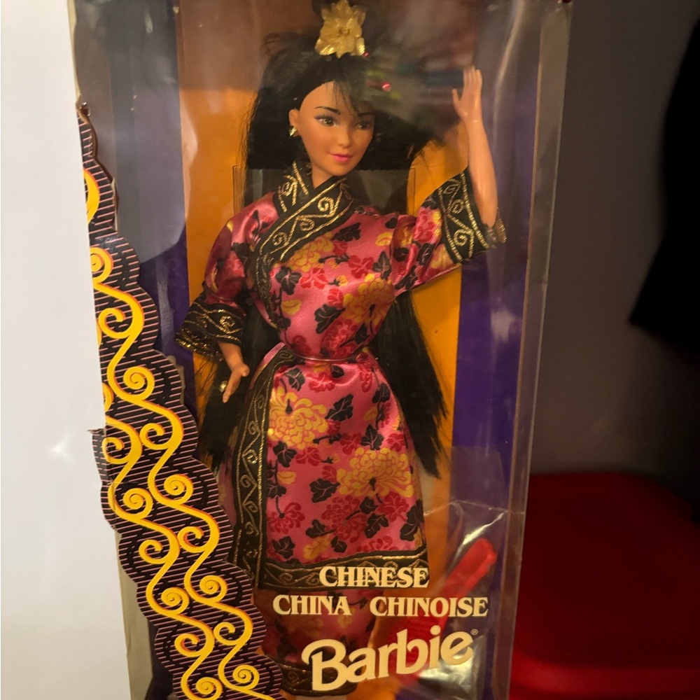 Barbie Chinese Doll in Pink and Black Outfit